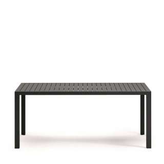 Aluminium Gartentisch dunkelgrau in modernem Design 180 cm breit