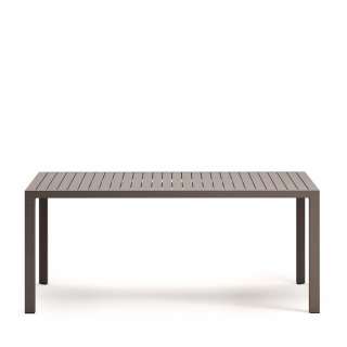 Aluminium Gartentisch braun in modernem Design 180 cm breit