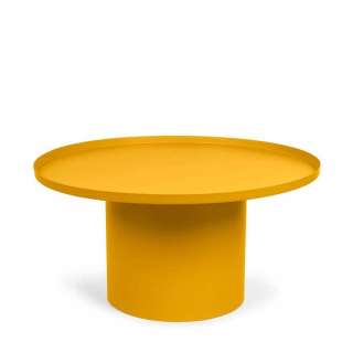 Gelber Wohnzimmer Tisch in modernem Design pulverbeschichtetem Metall