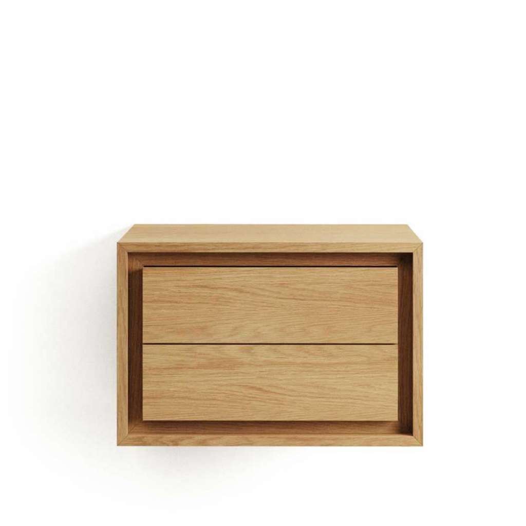 Teakholz Badezimmer Unterschrank im Skandi Design 60 cm breit