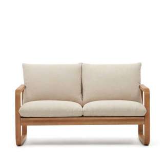 Terrassen Sofa aus Eukalyptusholz mit Polstern 142 cm breit