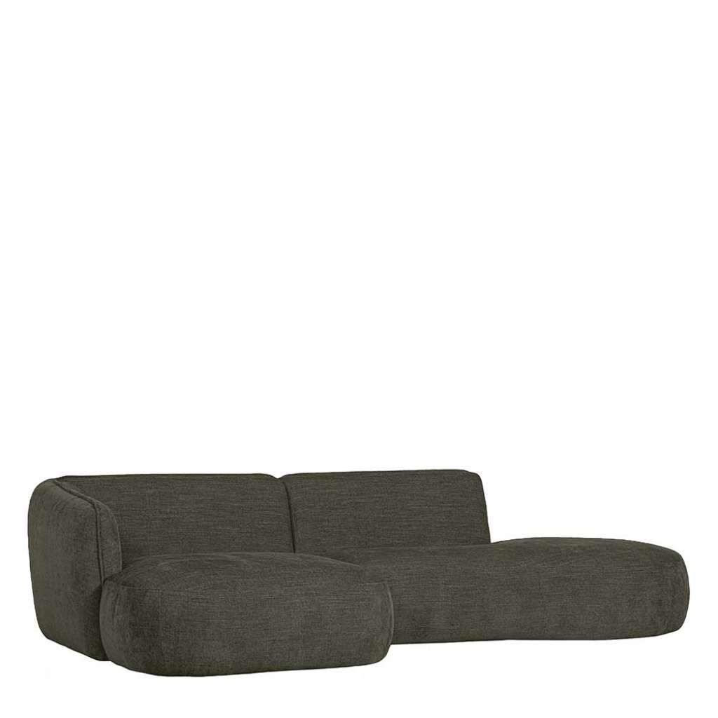 Eckcouch Graugrün modern in modernem Design 258 cm breit