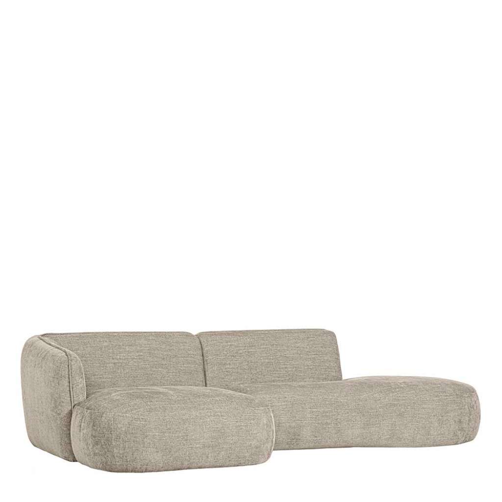 Eckcouch Beige modern mit Bezug aus Webstoff 42 cm Sitzhöhe