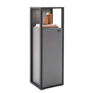 Kleiner Wohnzimmerschrank in Grau 121 cm hoch