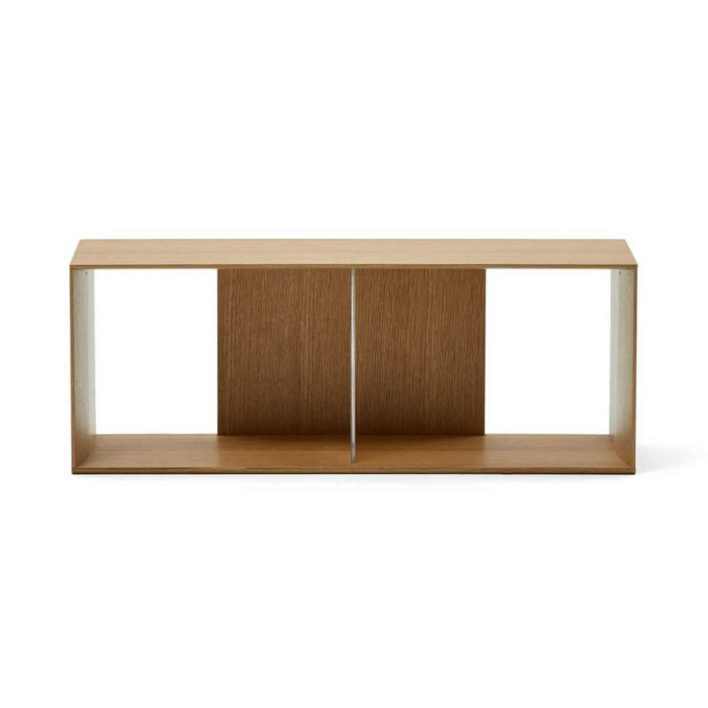 Regal Modul stapelbar mit Eiche furniert 101 cm breit - 38 cm hoch