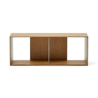 Regal Modul stapelbar mit Eiche furniert 101 cm breit - 38 cm hoch