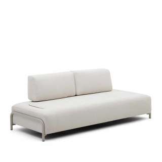 Dreisitzer Sofa Skandi Stil in Beige Chenille 232 cm breit
