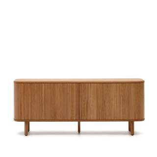 Retro Style Sideboard Esche 180 cm breit Schiebetüren