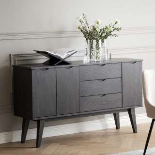 Skandi Sideboard in Eiche Dunkelbraun 150 cm breit