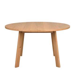 Esstisch rund modern in Eichefarben 75 cm hoch - optional verlängerbar