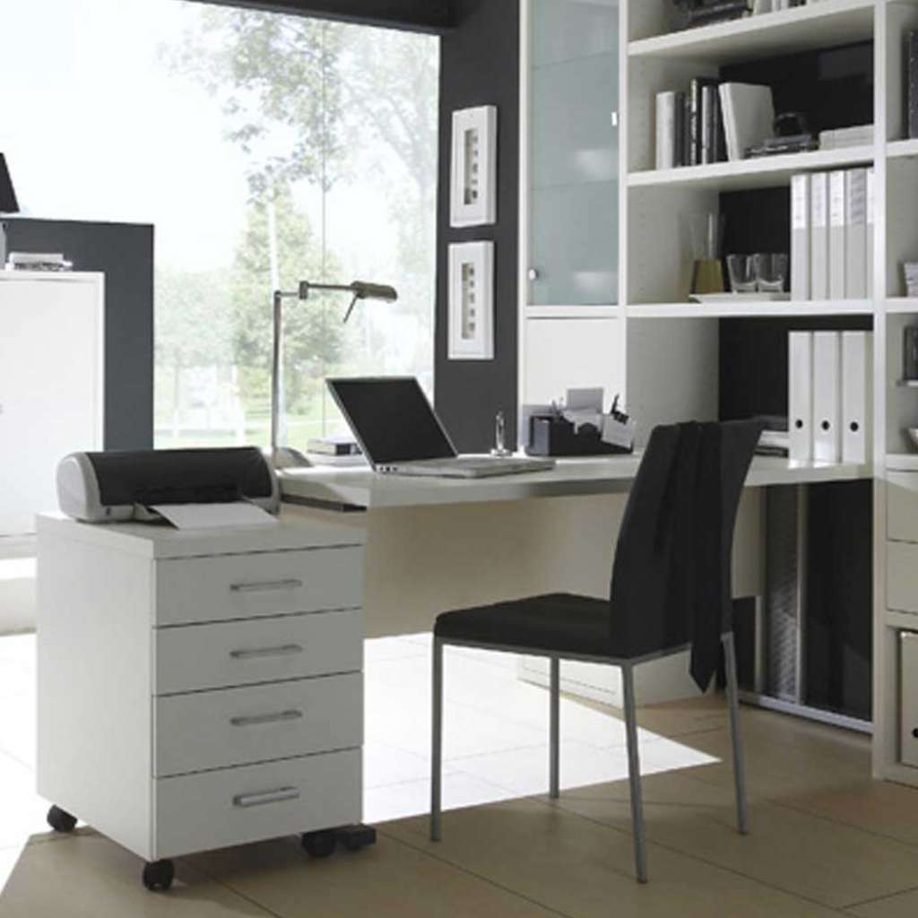 Bürotisch mit Rollcontainer (2-teilig)