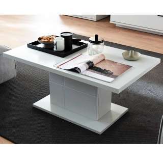 Couchtisch weiss modern 100 cm breit 60 cm tief