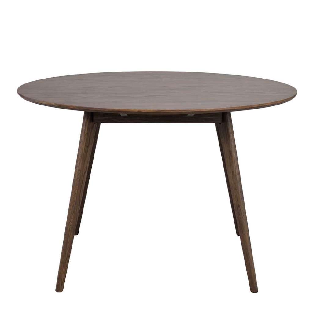 Tisch Esszimmer rund in Eiche dunkelbraun 115 cm breit