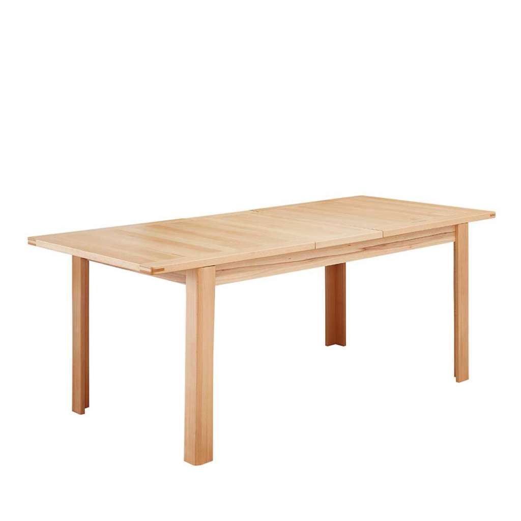 Esstisch mit Auszug in Kernbuchefarben einer Einlegeplatte