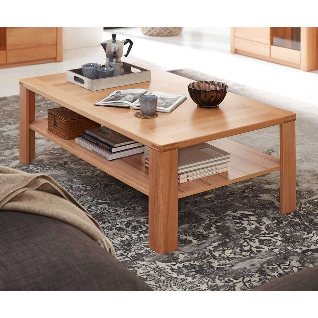 Couchtisch Kernbuchefarben in modernem Design 120 cm breit