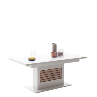 Esszimmer Tisch mit Auszug in modernem Design zwei Einlegeplatten