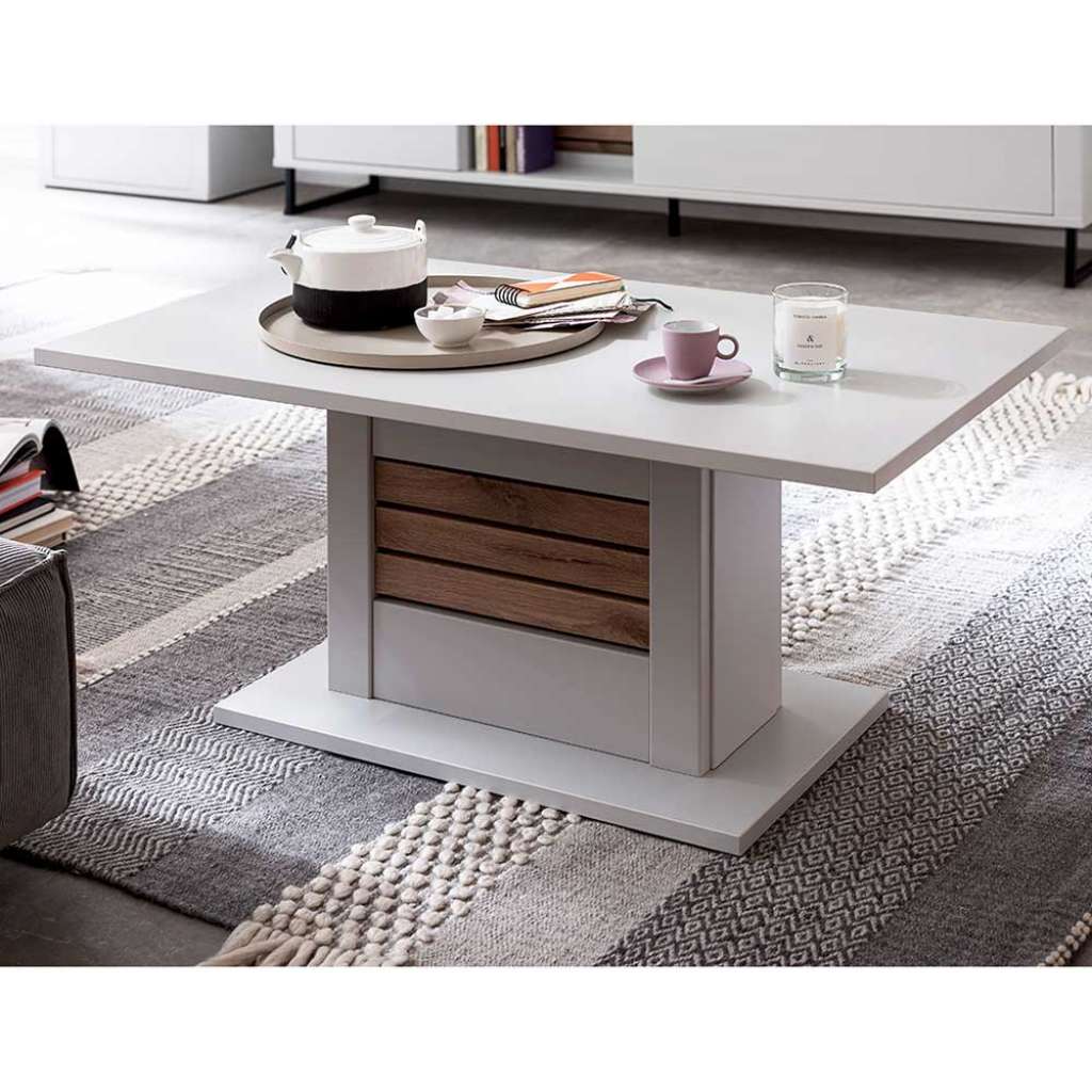 Wohnzimmertisch zweifarbig in modernem Design 100 cm breit