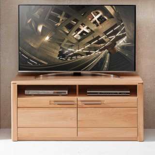 Fernsehtisch teilmassiv in Kernbuchefarben 131 cm breit