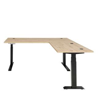 Eck Computertisch höhenverstellbar 185 cm breit und 177 cm tief