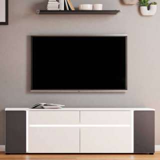 Fernseh Unterschrank modern 170 cm breit zwei Schubladen