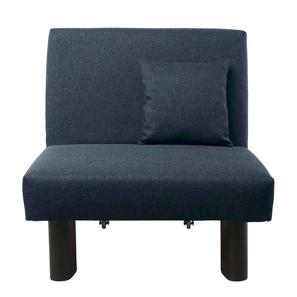 Schlafsessel zum Klappen in Dunkelblau Untergestell aus Metall