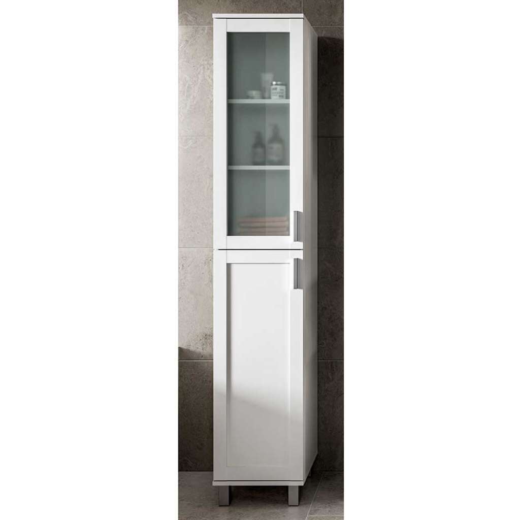 Weiße Badezimmervitrine in modernem Design 189 cm hoch