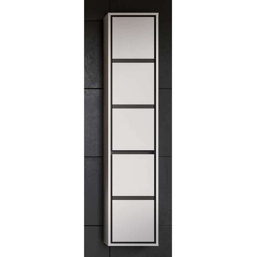 Badezimmermidischrank in Grau und Schwarz die Wandmontage