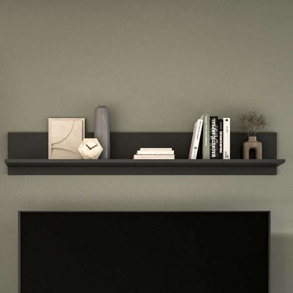 Wand Regal grau 140 cm breit modernem Design