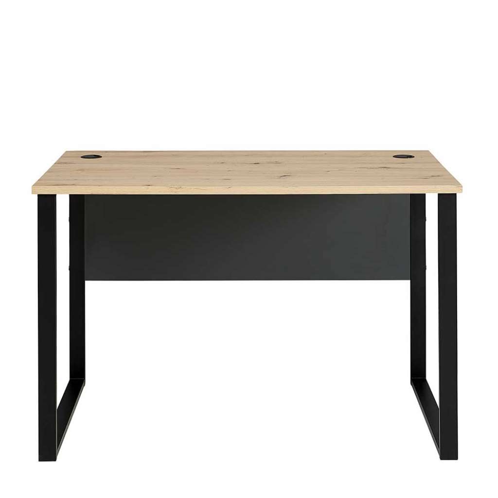 Schreibtisch mit Kabeldurchlass in modernem Design Knieraumblende