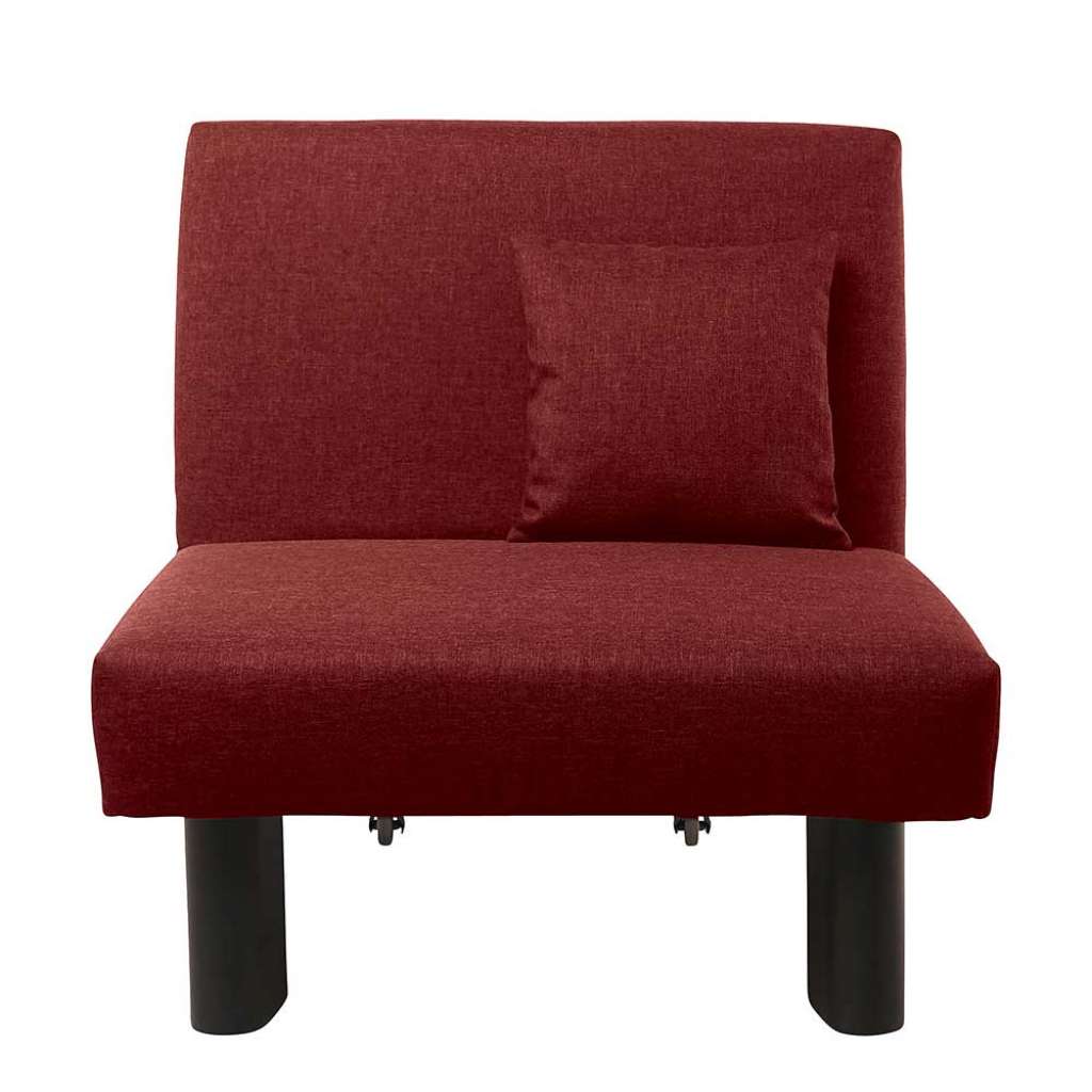 Schlafsessel Flachgewebe Rot in modernem Design Made in Germany