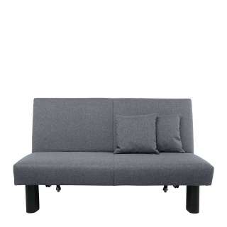 Funktionssofa hellblau Flachgewebe in modernem Design 145 cm breit