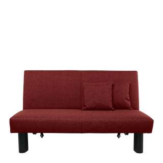 Funktionssofa Rot Flachgewebe 145 cm breit Made in Germany