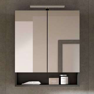 Badezimmer Schrank Spiegel in Grau 60 cm breit und 70 cm hoch