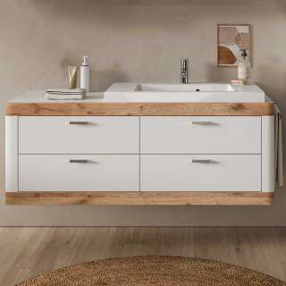 Waschkommode mit Becken mit vier Schubladen 133 cm breit