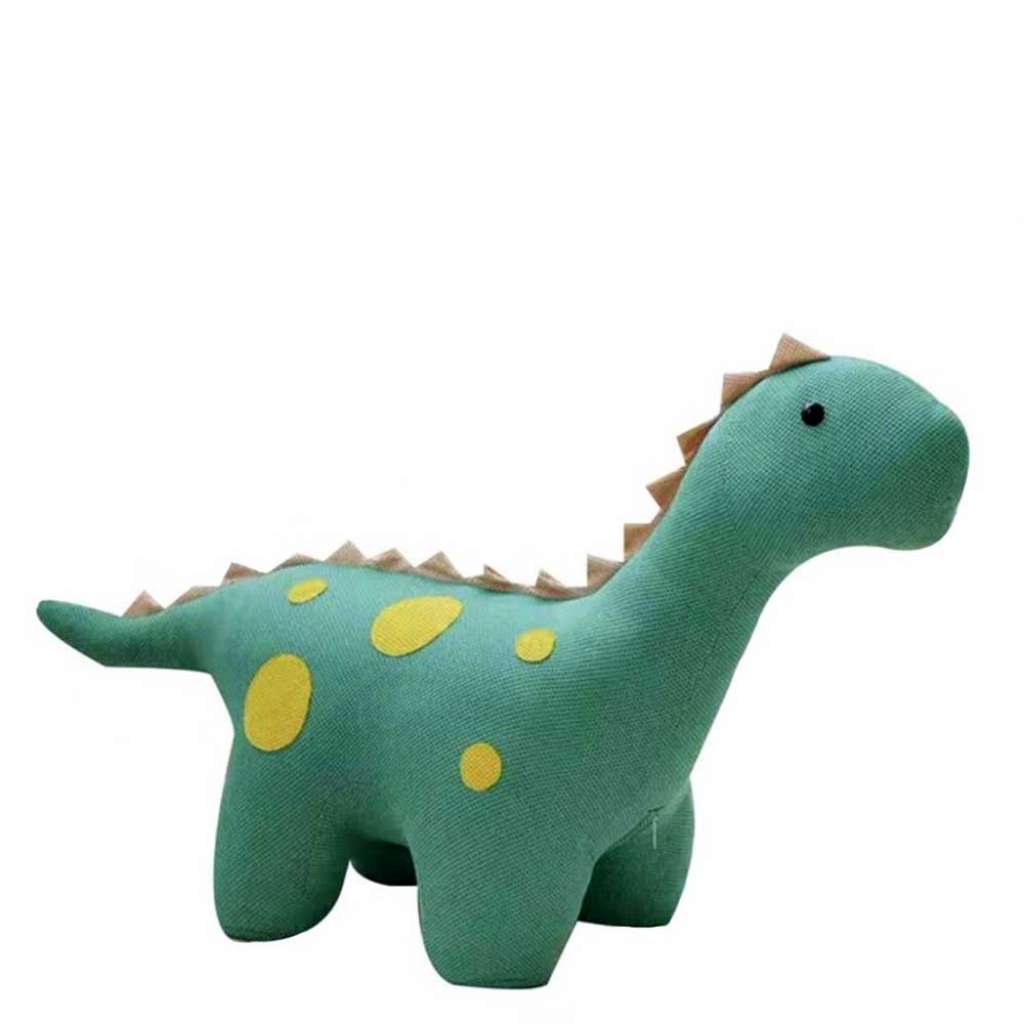 Sitzhocker Kinderzimmer Dino in Grün und bunt Strukturstoff