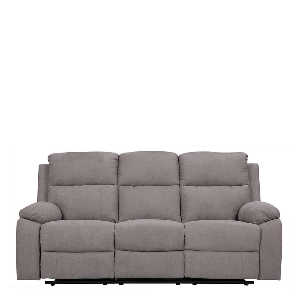 Graues Relax Sofa mit drei Sitzplätzen 197 cm breit - 95 cm tief