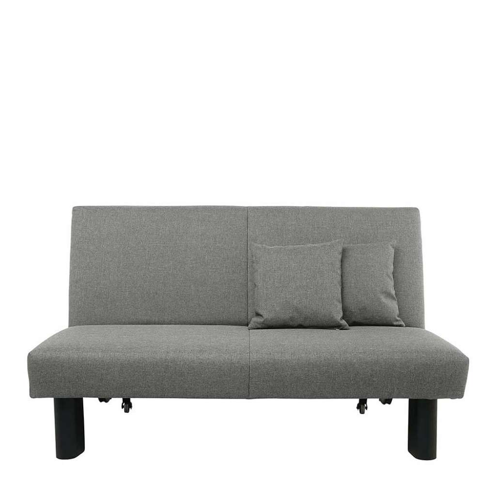 Liegesofa hellgrau in modernem Design Untergestell aus Metall