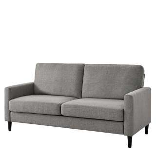 Graue Wohnzimmercouch aus Webstoff 46 cm Sitzhöhe