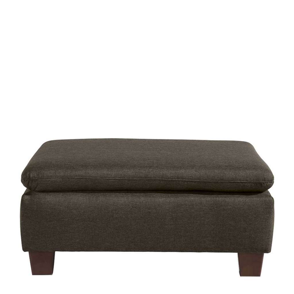 Sofa Polsterhocker in Braun und Nussbaumfarben Made in Germany