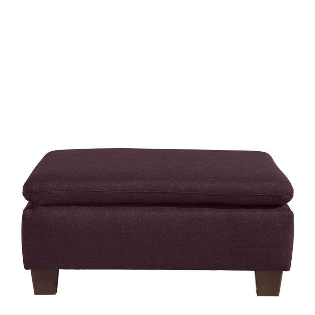 Beistellhocker Wohnzimmer in Bordeaux Rot Flachgewebe