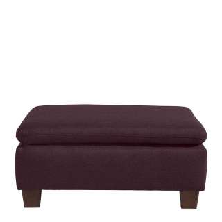Beistellhocker Wohnzimmer in Bordeaux Rot Flachgewebe