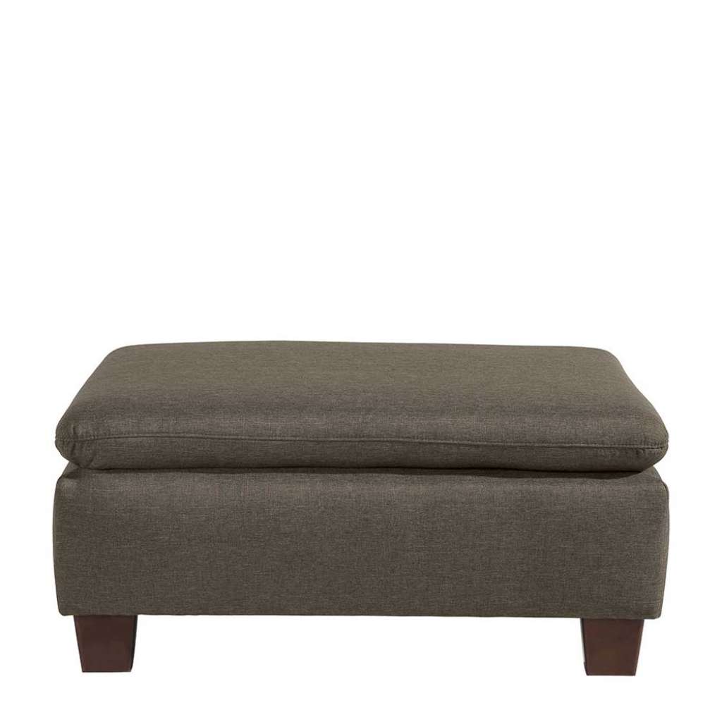 Hocker Beigegrau Stoff Made in Germany 43 cm Sitzhöhe