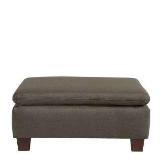 Hocker Beigegrau Stoff Made in Germany 43 cm Sitzhöhe