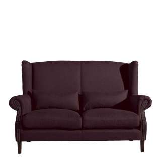 Couch Burgunder Rot im Vintage Look zwei Sitzplätzen