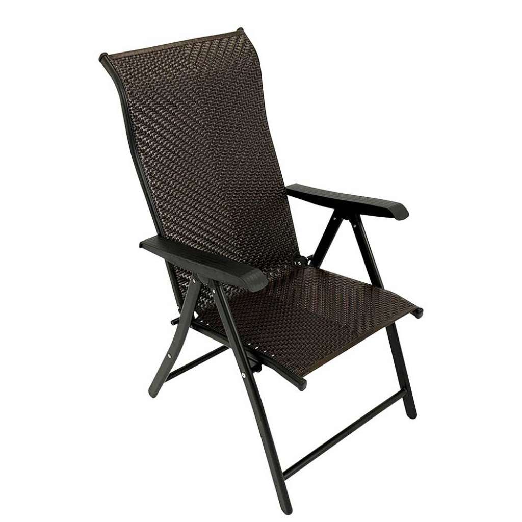 Gartenklappstuhl aus Kunstrattan Geflecht Gestell aus Metall