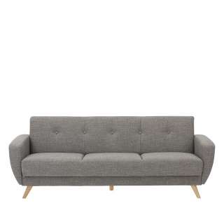 Zweisitzer Schlafsofa grau mit Rücken Klappmechanik 230 cm breit
