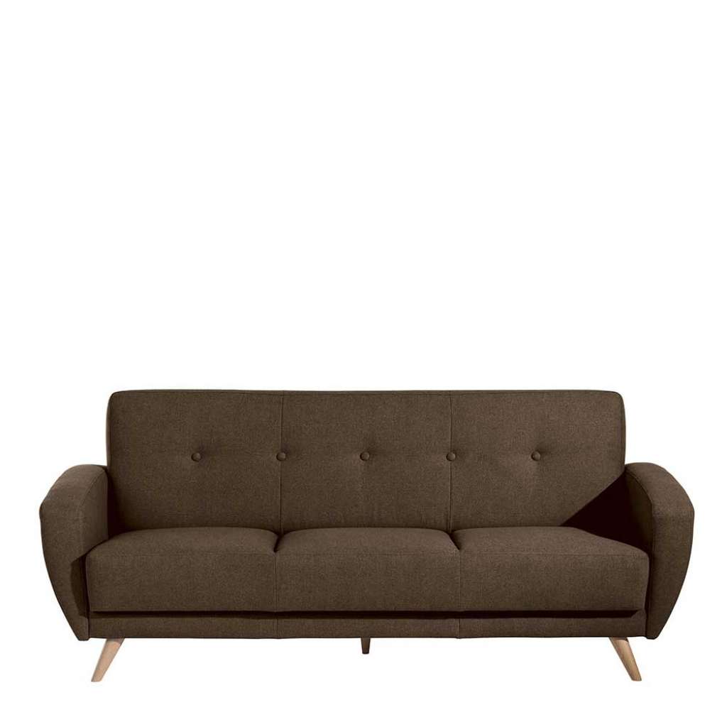 Liegesofa braun Retro mit Federkern Pollsterung 230 cm breit