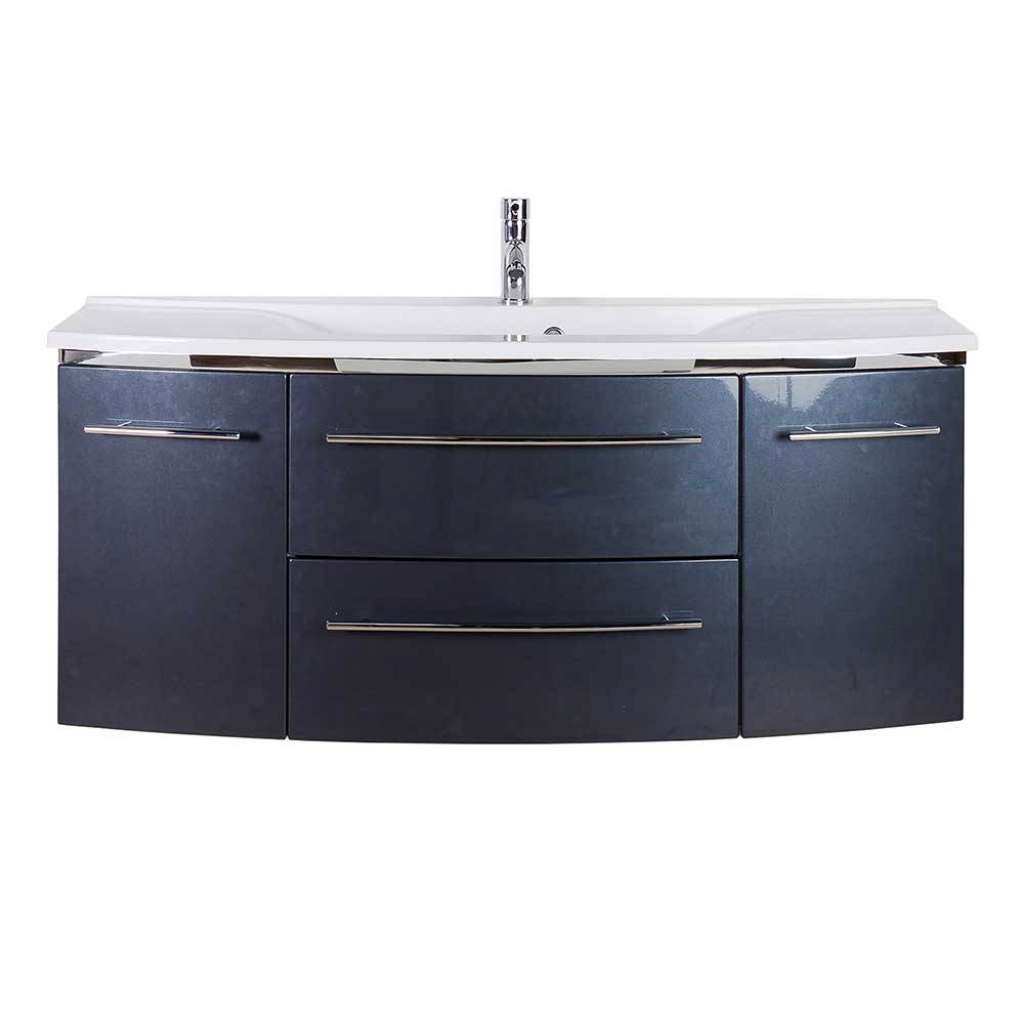 Waschtisch Anthrazit mit Becken in modernem Design die Wandmontage