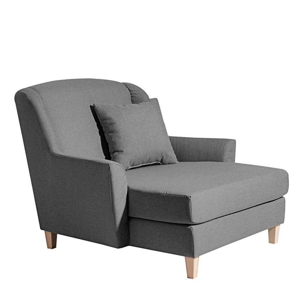 Xxlsessel Anthrazit Stoff im Landhausstil 105 cm Sitztiefe