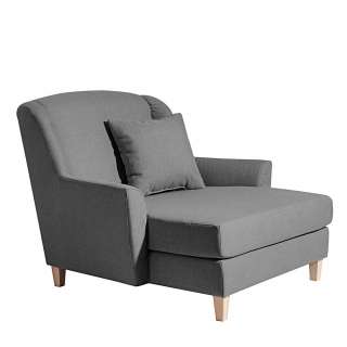 Xxlsessel Anthrazit Stoff im Landhausstil 105 cm Sitztiefe